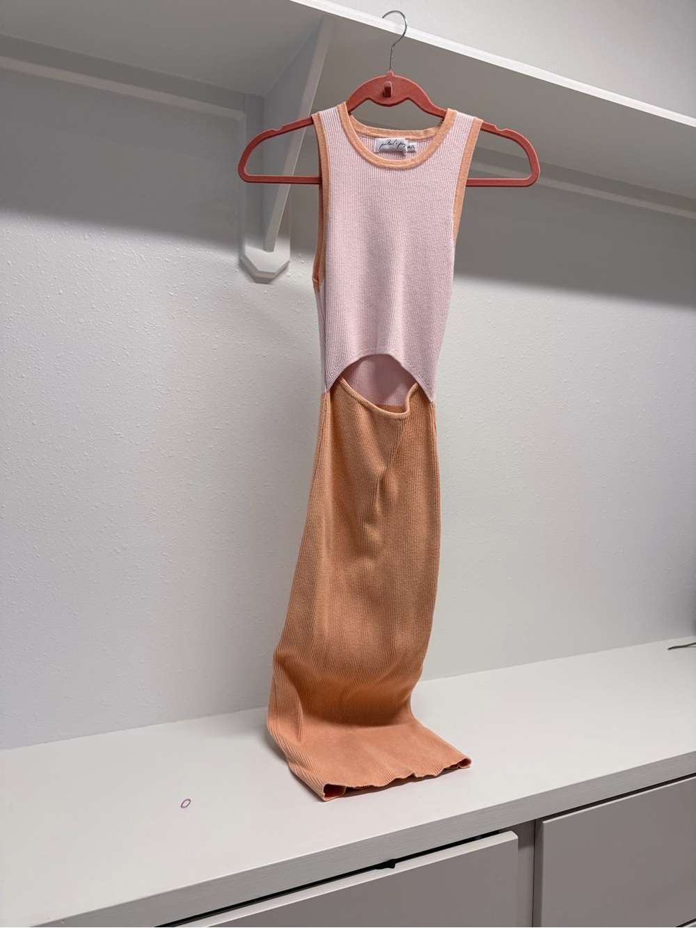 Petal & Pup Pink and Peach Cutout Maxi Dress